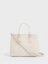 McGrocer Osprey London Dove Grey The Adaline Leather Work Bag- Buy online at McGrocer