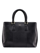 McGrocer Osprey London Black The Adaline Leather Work Bag- Buy online at McGrocer