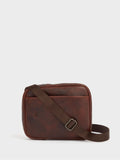 Osprey London brown Carter small saddle leather messenger bag - British product