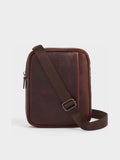 Osprey London brown Carter small saddle leather messenger bag - British product