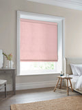 Laura Ashley blush pink Easton roman blind, imported from the UK