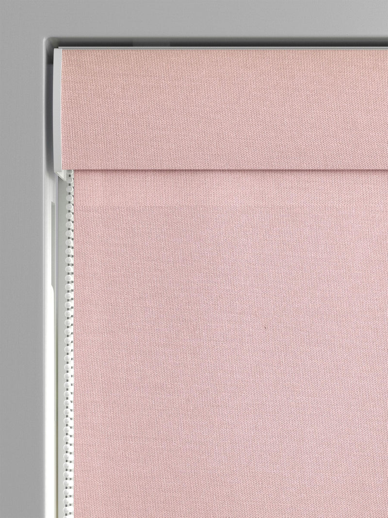 Laura Ashley blush pink Easton roman blind, imported from the UK