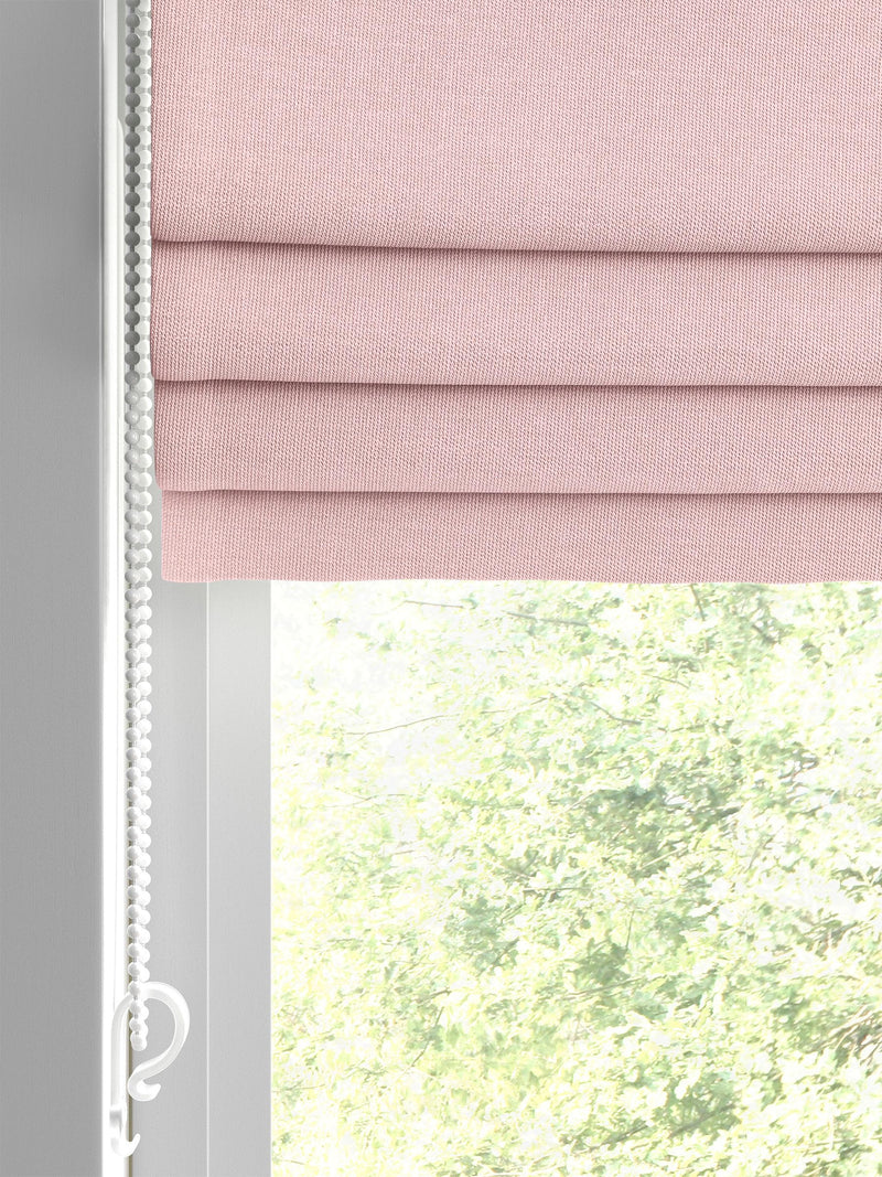 Laura Ashley blush pink Easton roman blind, imported from the UK