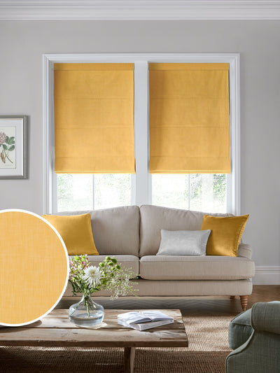 Next Laura Ashley Yellow Easton Made to Measure Roman Blind- Buy online at McGrocer