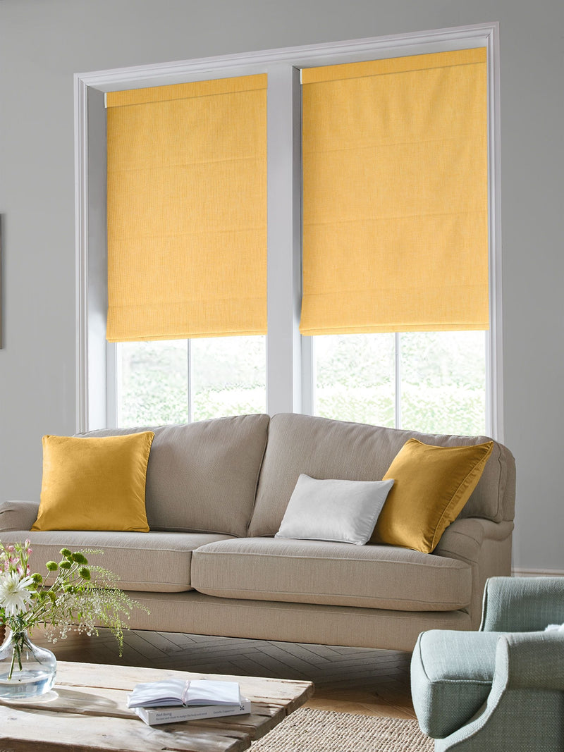 Laura Ashley yellow Easton roman blind (British brand)