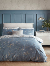 Next Laura Ashley Blue Dark Seaspray Pussy Willow Reversible Sateen Duvet Cover and Pillowcase Set- Buy online at McGrocer