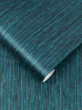 Graham & Brown Teal Blue Grasscloth wallpaper 10M (British brand)
