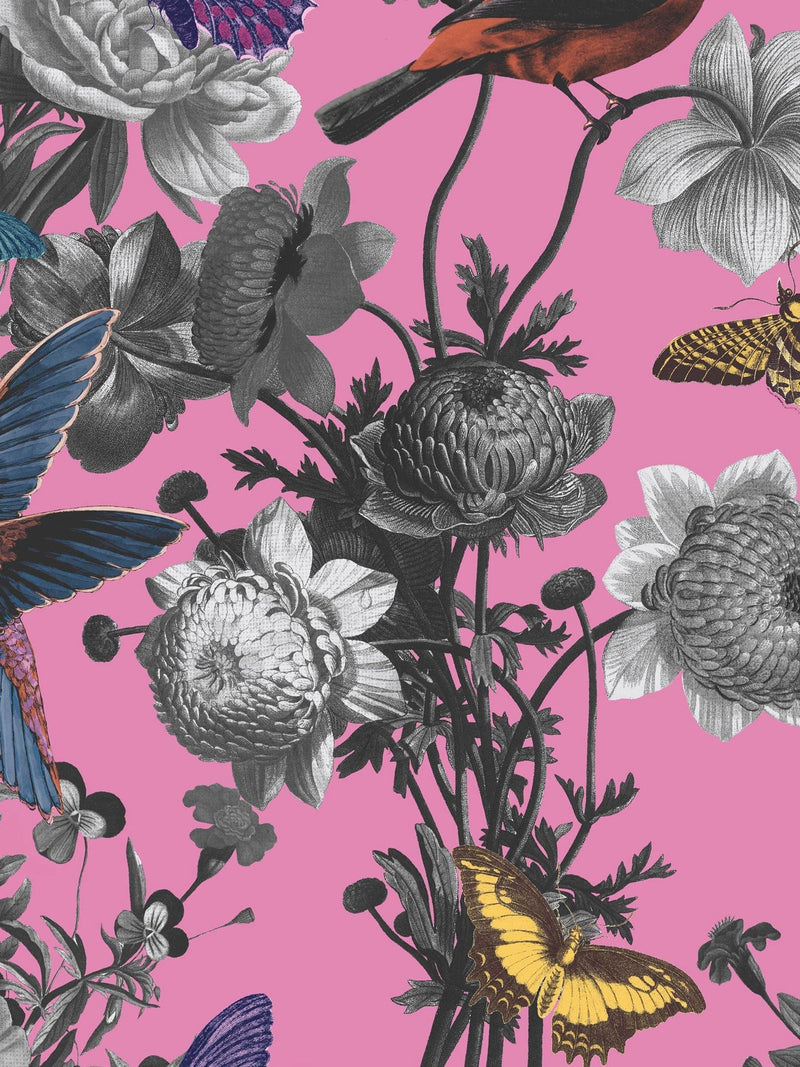 Graham & Brown Pink Jardin wallpaper sample, UK version