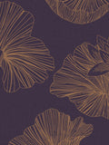 Graham & Brown Plum Purple Lotus Floral wallpaper sample, imported from the UK