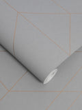 Graham & Brown Balance Geo rose gold wallpaper sample - British product