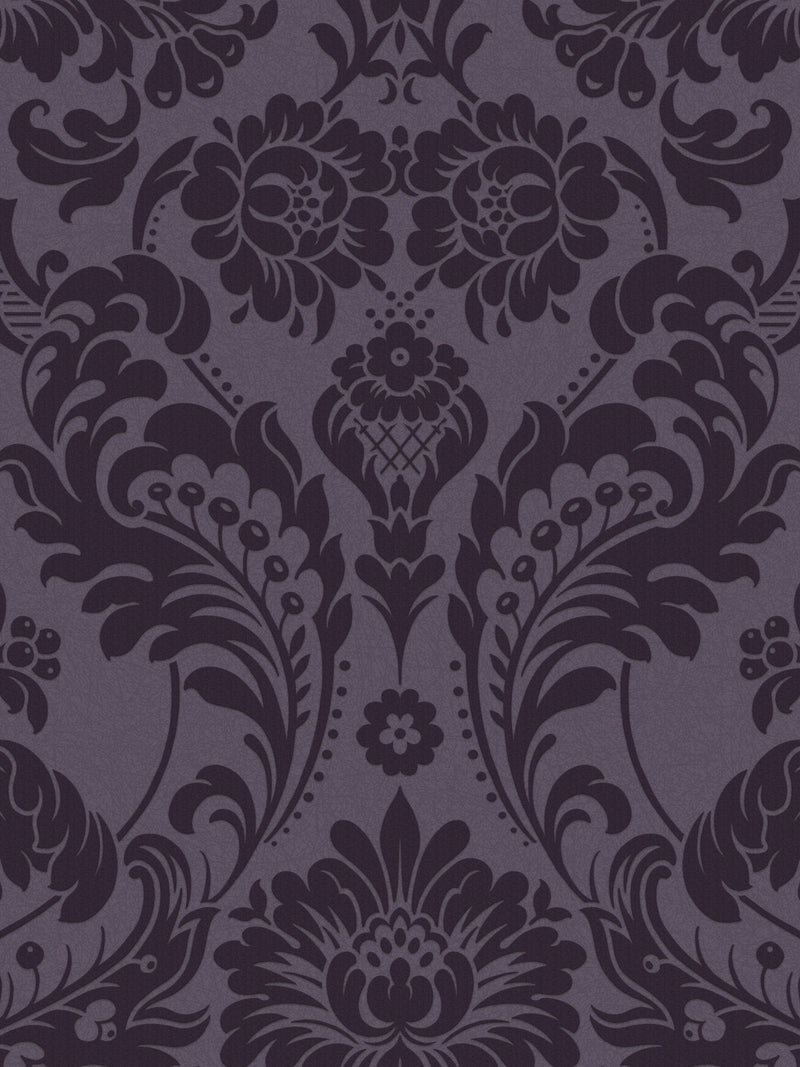 Graham & Brown Lila Gothic Damask Tapete (britische Marke)