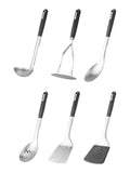 Fusion black 6-piece kitchen utensil set - British product