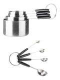 Black measuring cups and spoons set - British product