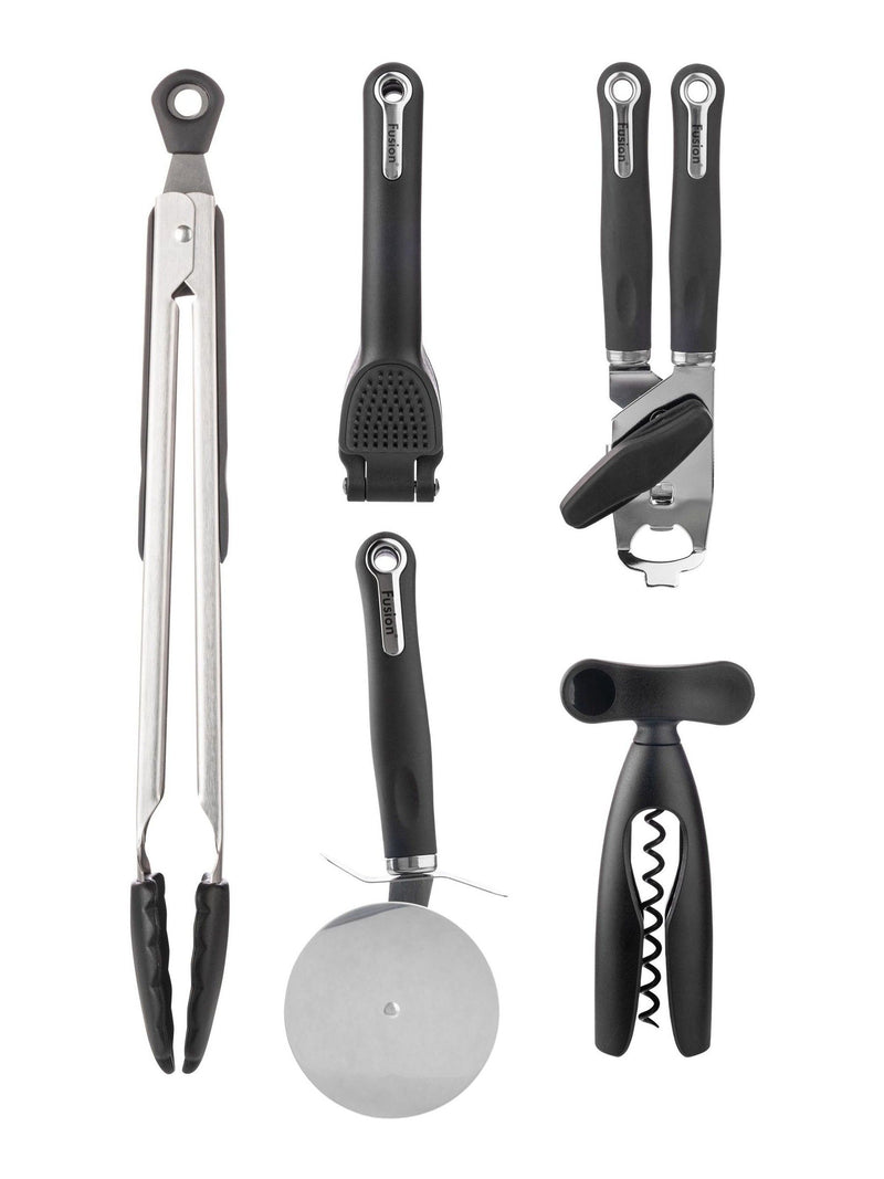 Fusion black kitchen gadget set of 5 - British product