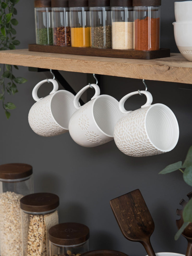 Artisan Street white stoneware mugs 4 pack - British product