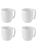 Artisan Street white stoneware mugs 4 pack - British product