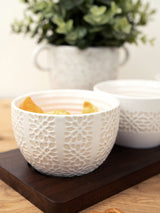 Next Artisan Street White Nibble Bowls on Board Set of 3 Snack Serving Set- Buy online at McGrocer