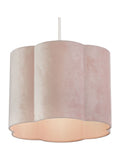Searchlight Hettie blush pink velvet ceiling shade (British brand)
