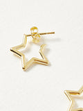 Oliver Bonas small star outline hoop earrings, imported from the UK