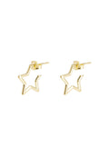 Oliver Bonas small star outline hoop earrings, imported from the UK