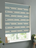 Sophie Allport roman blind duck egg blue whale design - British product