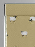 Sophie Allport sheep roman blind ochre yellow 100% cotton (British brand)