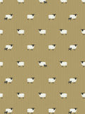 Sophie Allport sheep roman blind ochre yellow 100% cotton (British brand)