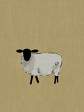 Sophie Allport sheep roman blind ochre yellow 100% cotton (British brand)