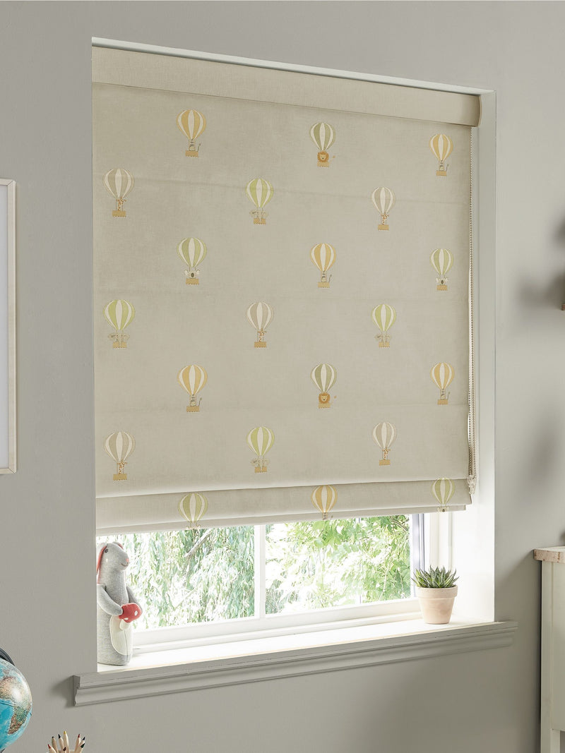 Sophie Allport roman blind with kids bears and balloons design, imported from the UK