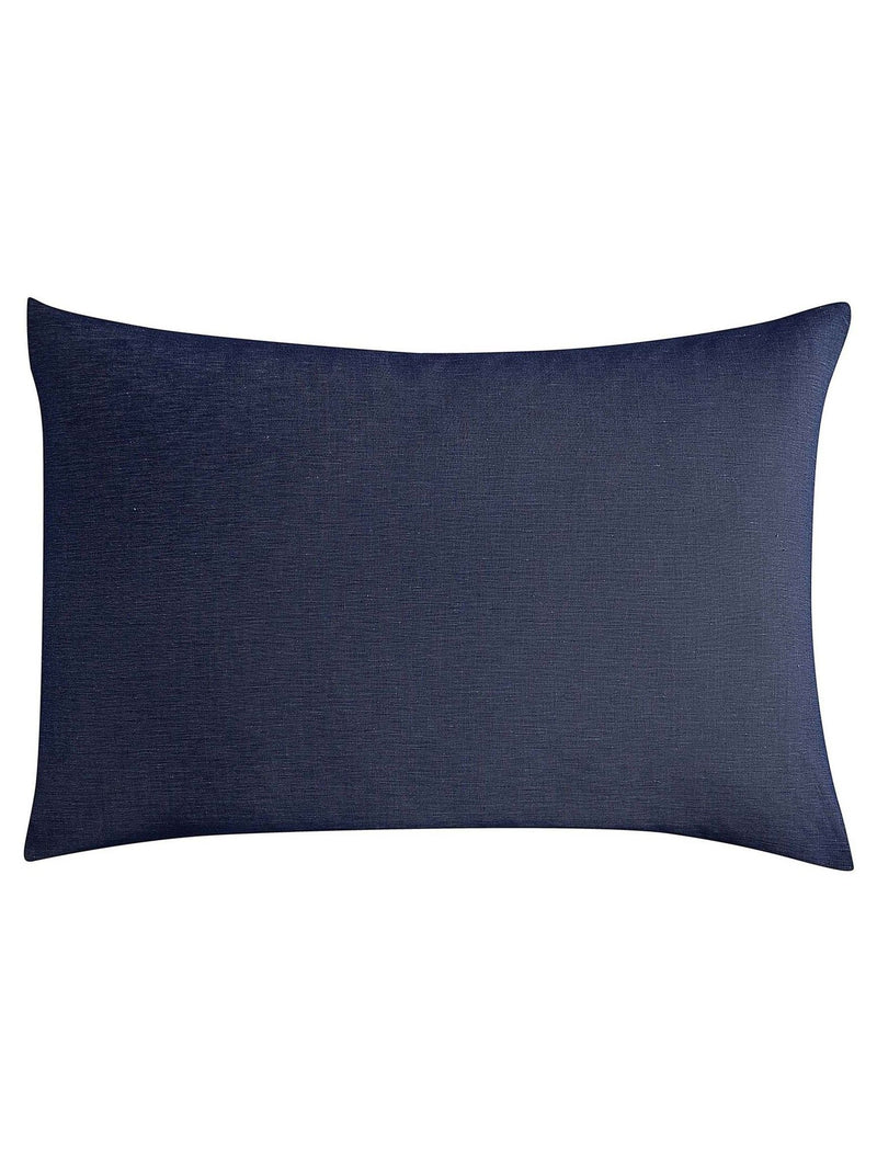 Ensemble Lazy Linen de 2 taies d'oreiller en lin délavé bleu, importé du Royaume-Uni