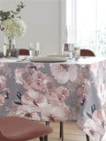 Catherine Lansfield Grey Dramatic Floral Print Cotton Table Cloth - British product