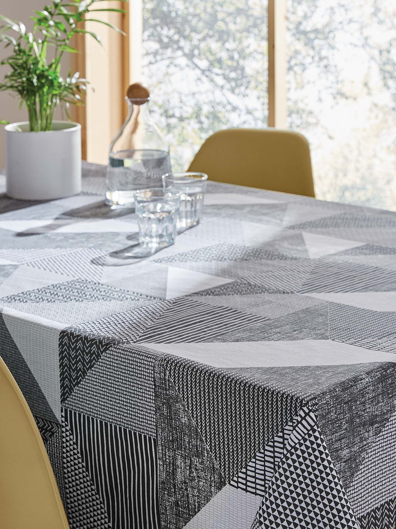 Catherine Lansfield Grey Larsson Geo Table Cloth - British product