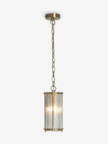 Hertford brass pendant light clear glass - British product