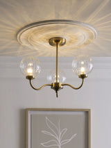 Next Brass Bourton 3 Light Flush Ceiling Light- Buy online at McGrocer