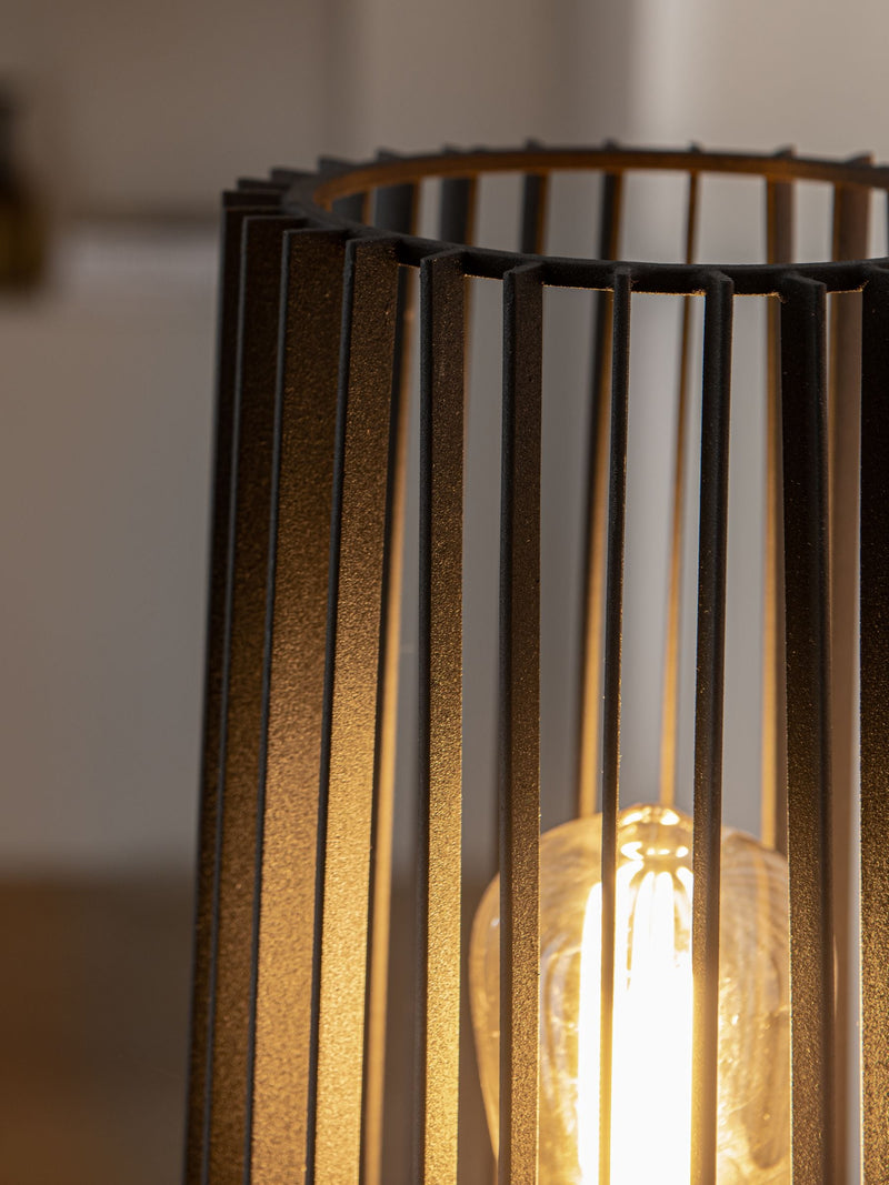Black Brooklyn table lamp 35cm height, imported from the UK
