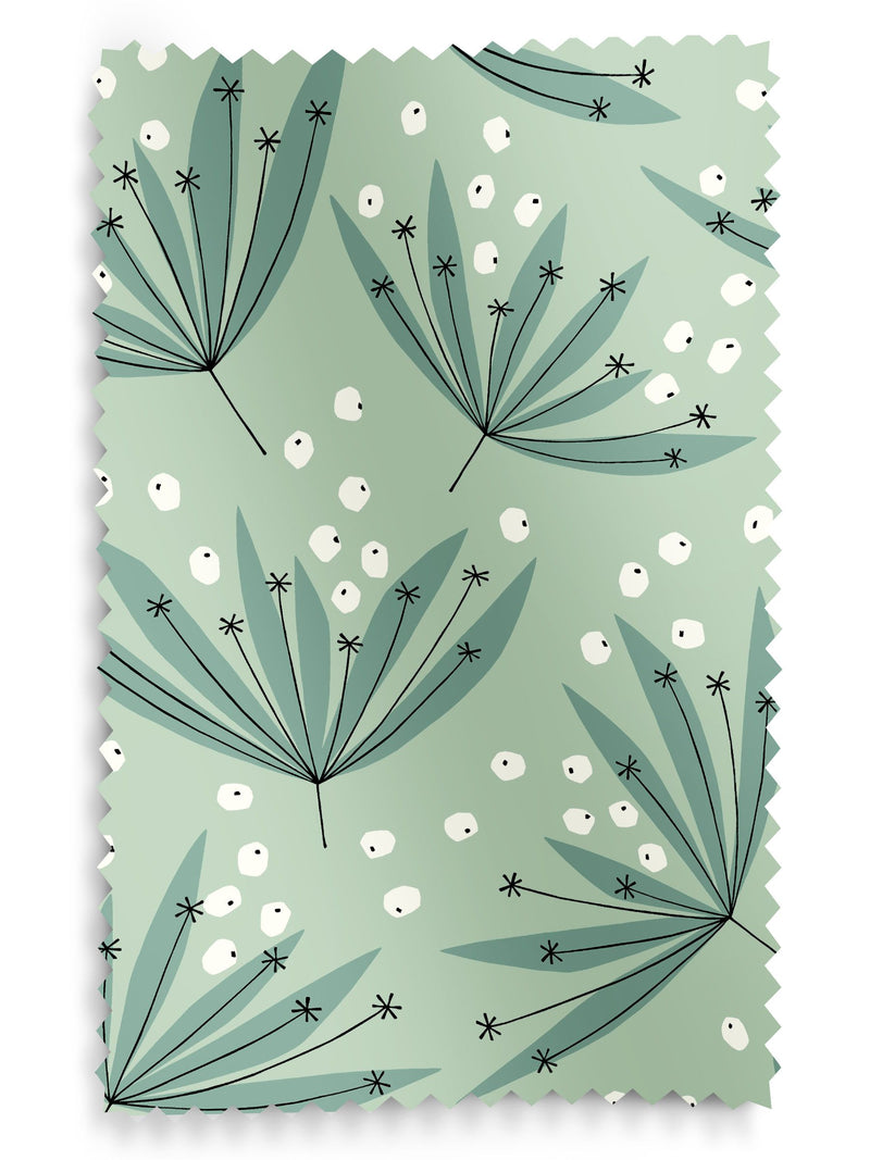 MissPrint Green Wildflower Roman blind, imported from the UK