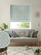 Next MissPrint Green 100% Cotton Bloom Blossom Roman Blind- Buy online at McGrocer