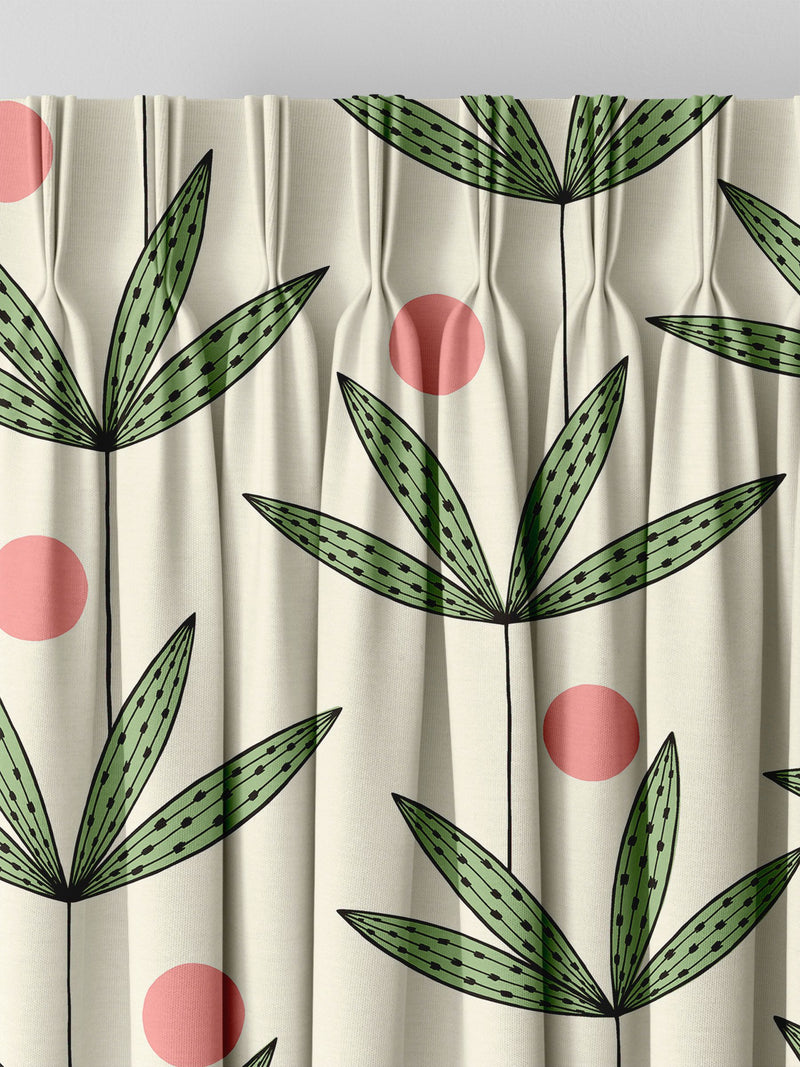 MissPrint Glades Palm Tree made to measure curtains, UK version