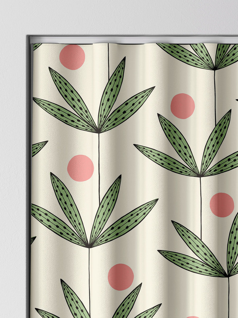 MissPrint Glades Palm Tree made to measure curtains, UK version