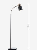 Dar Lighting James floor lamp matt black with copper accents - British product