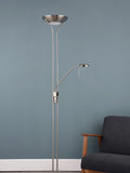 Dar Lighting Chrome Hannah floor lamp H180cm, imported from the UK