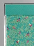 Sara Miller green birds roman blind - British product