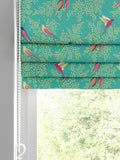 Sara Miller green birds roman blind - British product