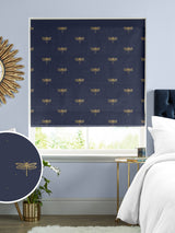 Next Sara Miller London Navy Dragonfly 100% Cotton Made to Measure Roman Blind- Buy online at McGrocer