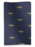 Sara Miller navy roman blind with dragonflies, imported from the UK
