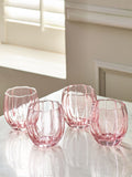 Ottilie Pink Short Tumblers set of 4, imported from the UK