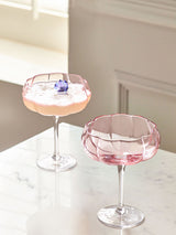 Next Ottilie Pink Coupe Cocktail Glasses Set of 2- Buy online at McGrocer
