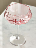 Ottilie pink coupe glasses set of 2 (British brand)