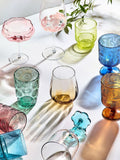 Ottilie pink coupe glasses set of 2 (British brand)
