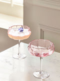 Ottilie pink coupe glasses set of 2 (British brand)